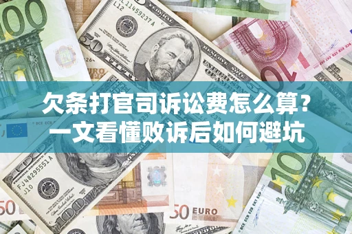 北京欠条打官司诉讼费怎么算？一文看懂败诉后如何避坑