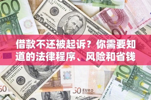 北京借款不还被起诉？你需要知道的法律程序、风险和省钱技巧