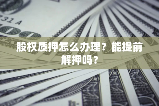 北京股权质押怎么办理？能提前解押吗？